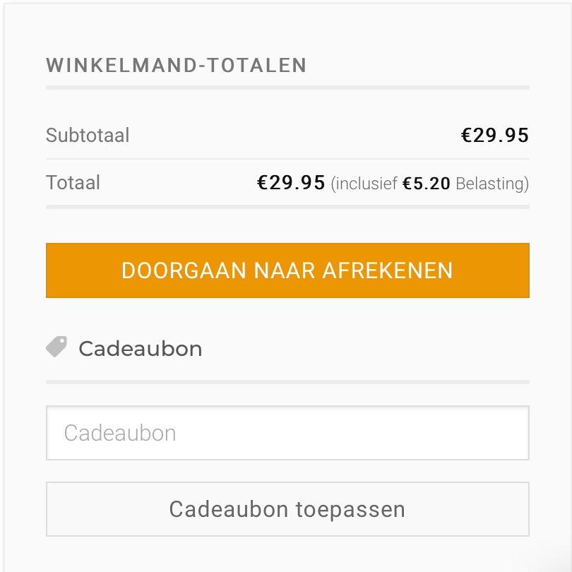 Cadeaubon Inwisselen