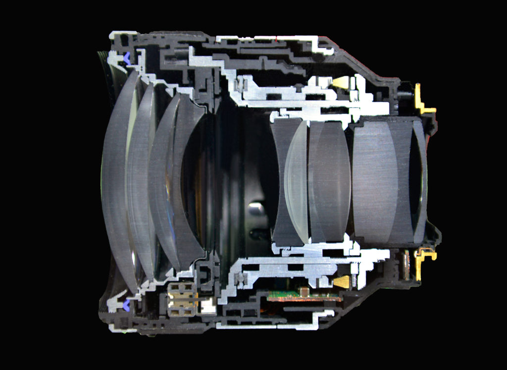 Camera objectief of lens lenselementen