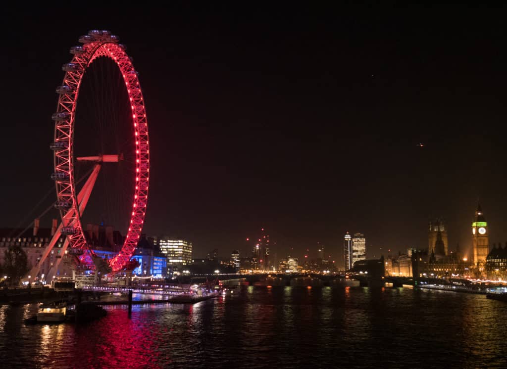 Fotograferen-tijdens-een-stedentrip-View of London Eye at Night