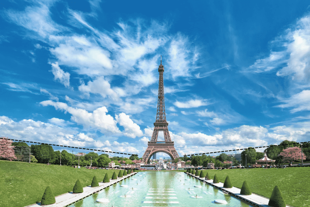 Fotografie Ploeg Benelux B.V. Leidende lijnen voorbeeld Eiffeltoren