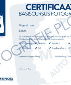Fotografie Cursus Basis Certificaat