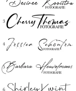 Logo Foto - Sierlijke letters