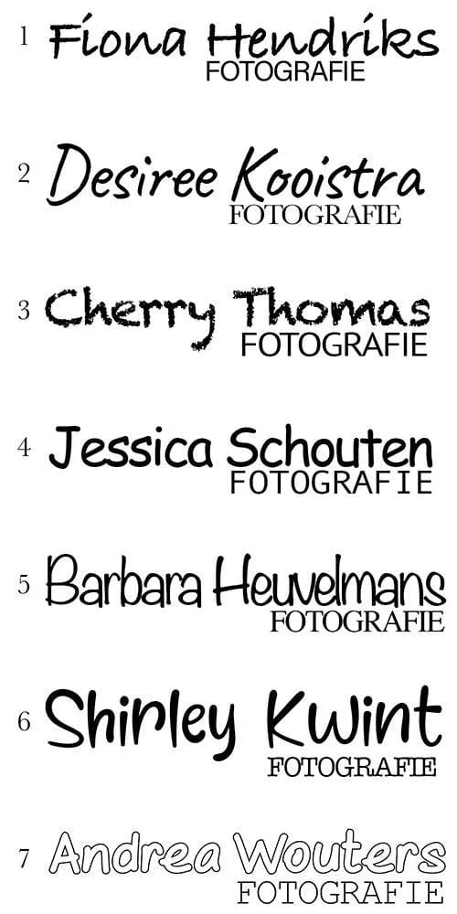 Logo Foto – Speelse letters