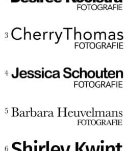 Logo Foto – Strakke letters