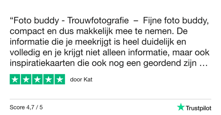 Foto Buddy Trouwfotografie 19 Fotografie Ploeg Benelux B.V. Trustpilot Review Kat