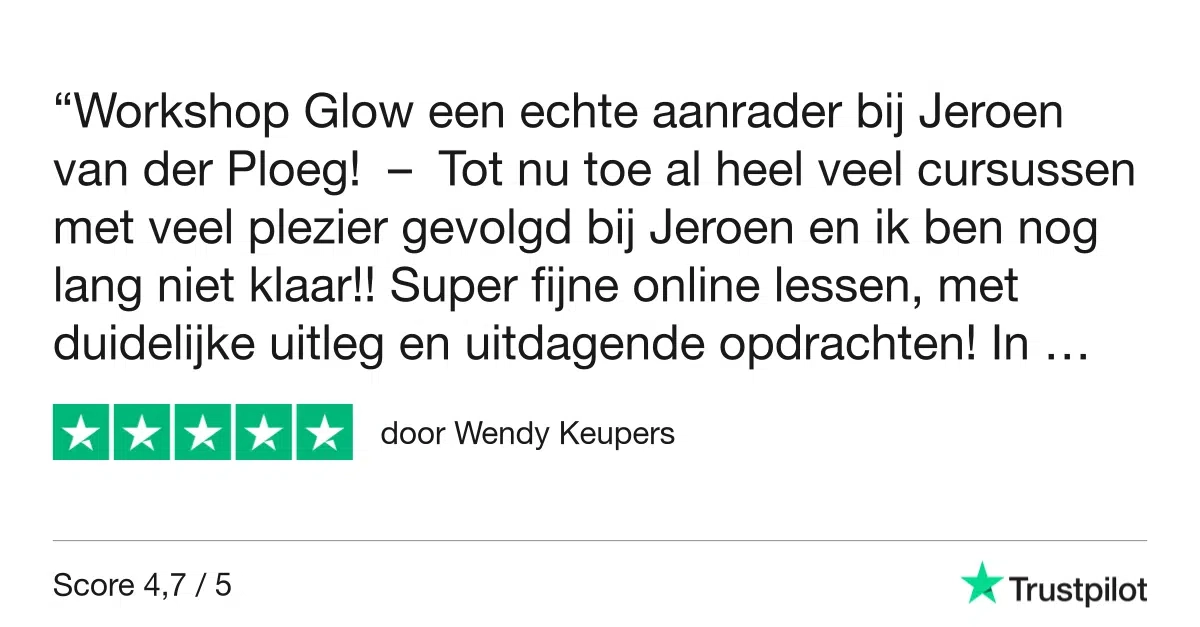 Review Fotografie Workshop Glow - Eindhoven