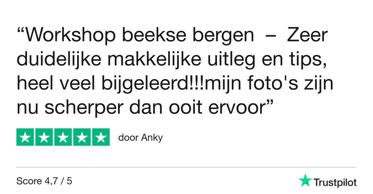 Workshop Dierenfotografie - Beekse Bergen 16 Fotografie Ploeg Benelux B.V. Workshop Beekse Bergen Trustpilot Review Anky