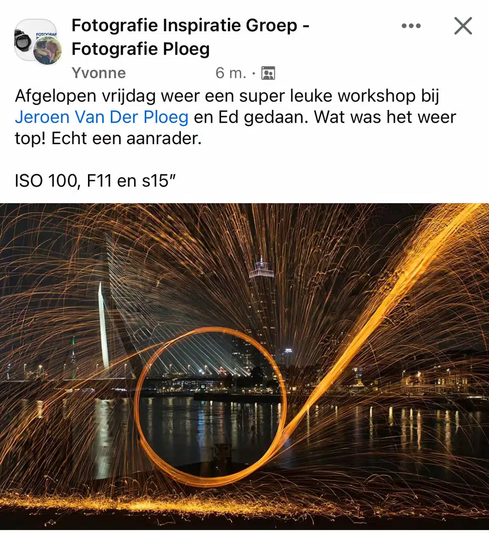 Fotografie Ploeg Benelux B.V. promotie workshop lightpainting