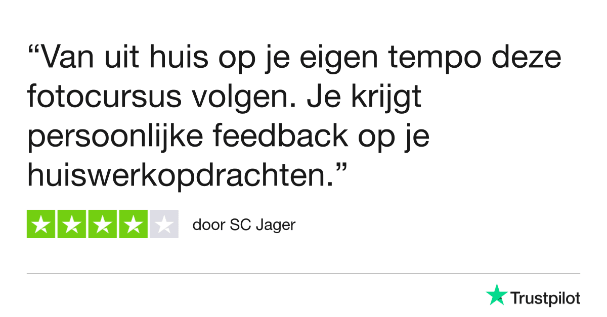 Fotografie Ploeg Benelux B.V. Trustpilot Review Online Fotocursus SC Jager