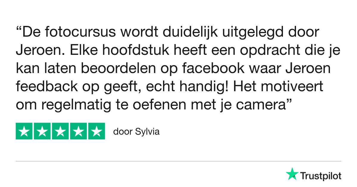 Fotografie Ploeg Benelux B.V. Trustpilot Review Online Fotocursus Sylvia