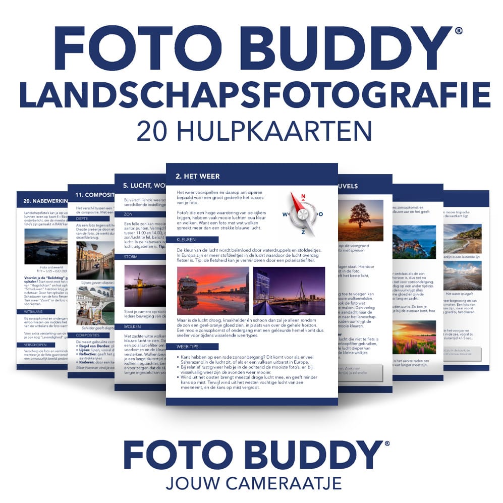 Overzicht - Landschapsfotografie 4 Fotografie Ploeg Benelux B.V. foto buddy landschapsfotografie hulpkaarten