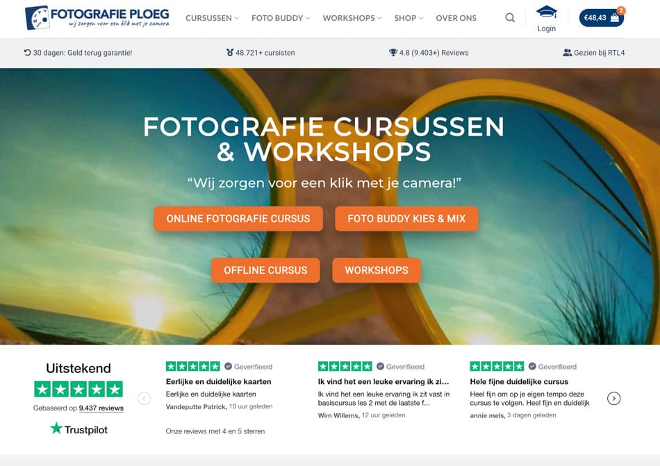 Fotografie Ploeg Benelux B.V. website voorkant