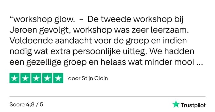 Fotografie Ploeg Benelux B.V. GLOW Trustpilot Review Stijn Cloin