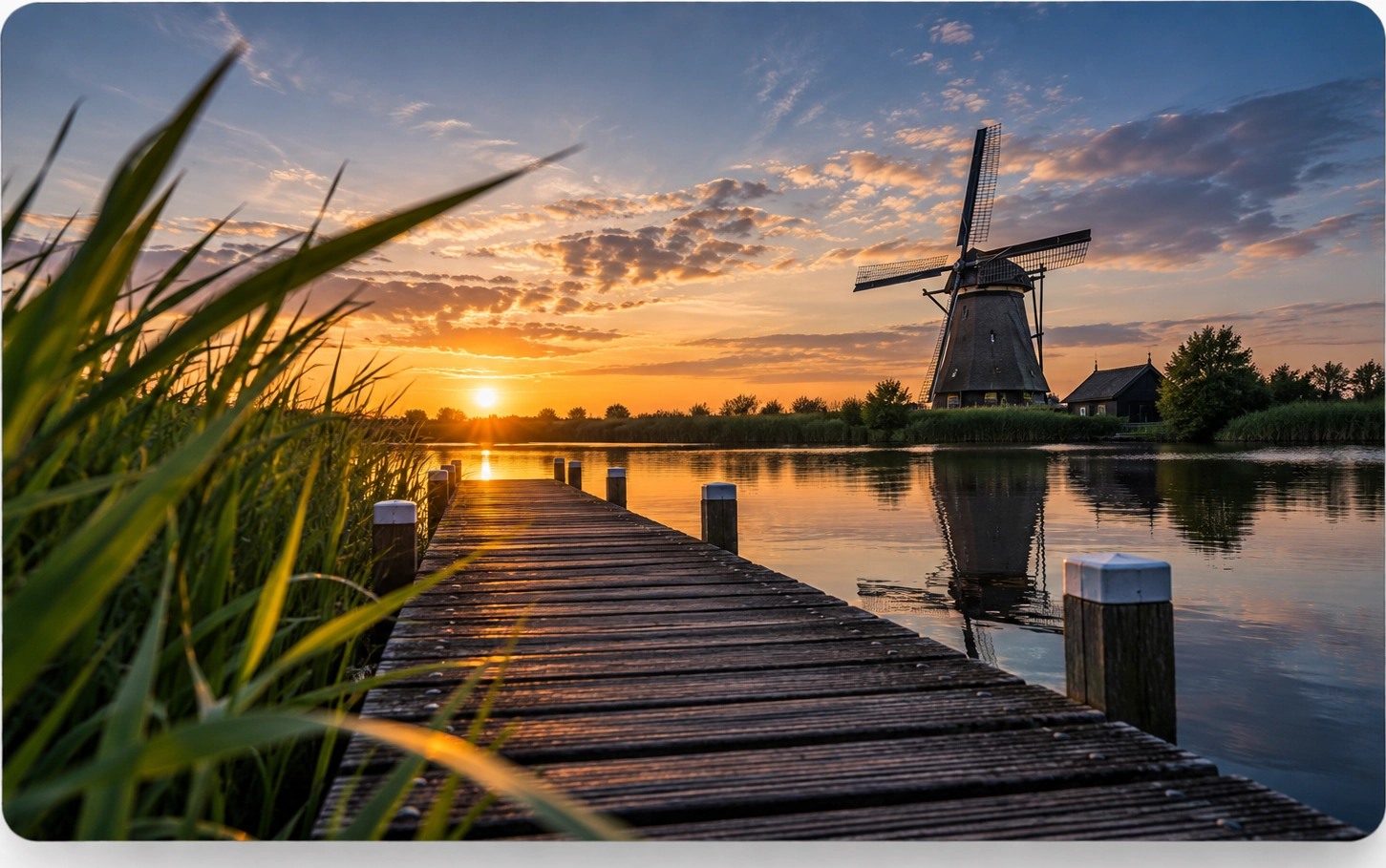Landschapsfoto met sterke compositie en leidende lijnen voor de cursus compositiefotografie