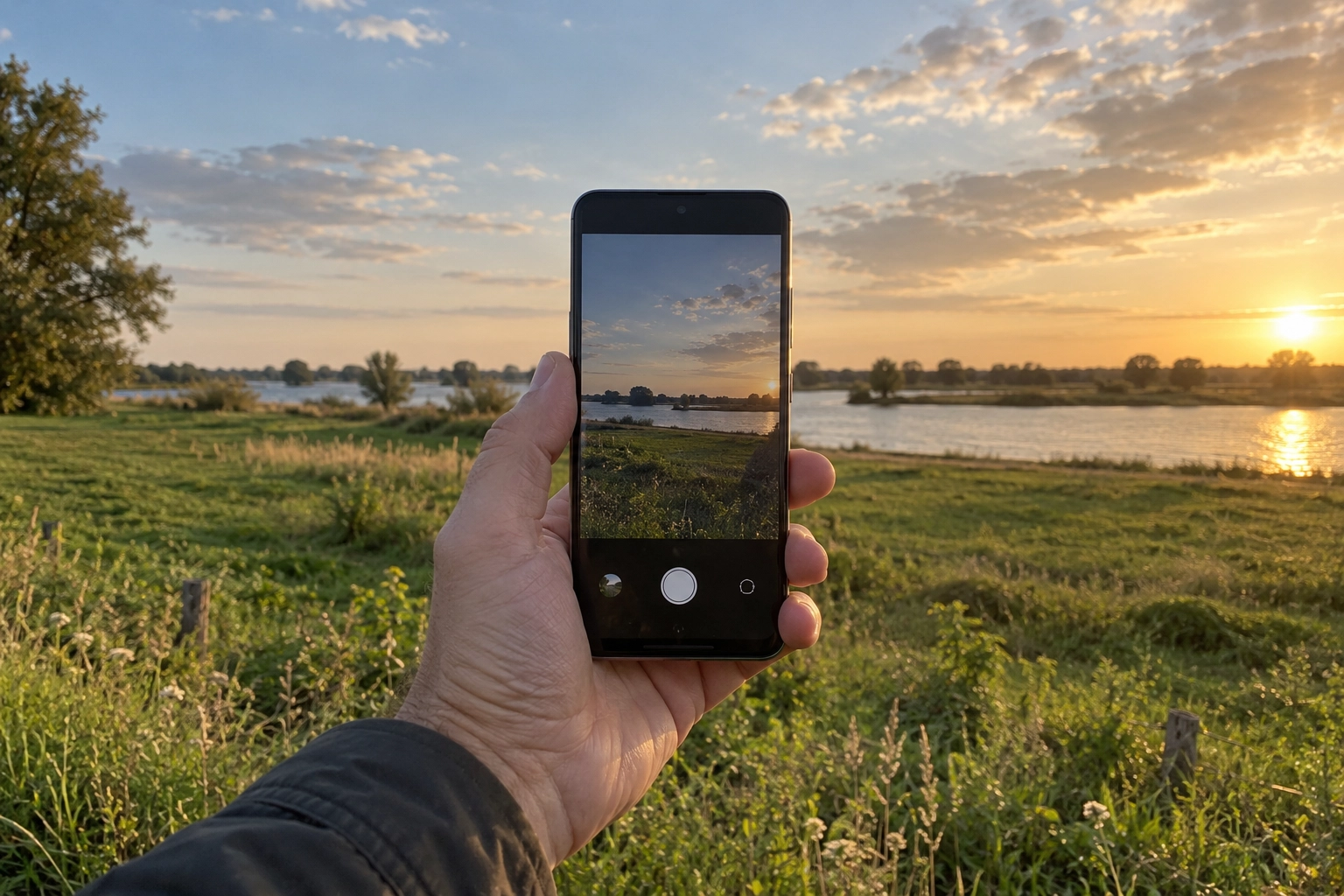 Zonsondergang fotograferen met Samsung smartphone