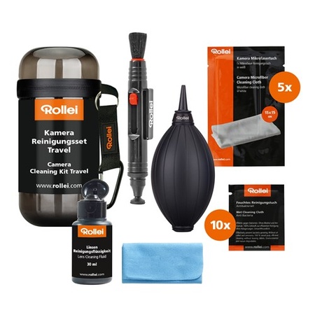 Rollei Camera Cleaning Travel Kit – reinigingsset voor camera en lens 1 Rollei Camera Cleaning Travel Kit met reinigingsmiddelen en opbergetui